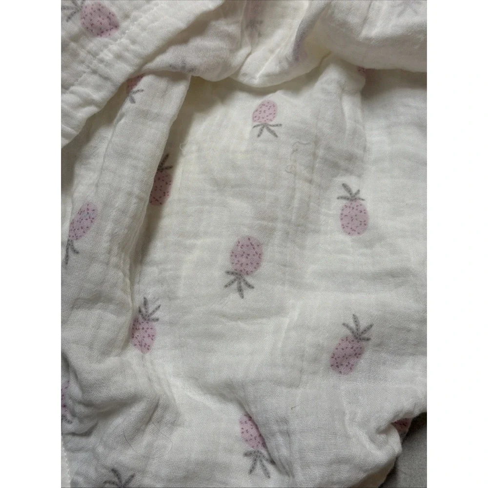 NWT Carter's Girls 24M White Muslin Cotton Pineapple 1pc Dress & Bodysuit Set